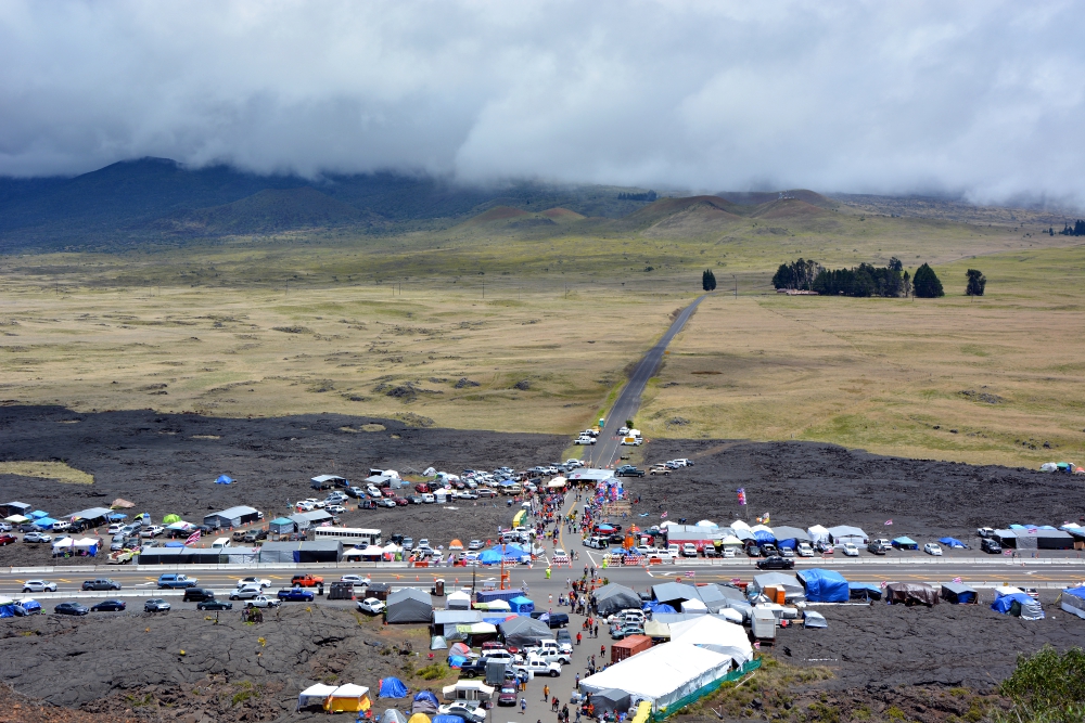 Activists — who prefer the term "protectors" — camp near an access road to Mauna Kea in Hawaii to protest a planned telescope atop the mountain. (RNS/Jack Jenkins) Activists — who prefer the term "protectors" — camp near an access road to Mauna Kea in Hawaii to protest a planned telescope atop the mountain. (RNS/Jack Jenkins)