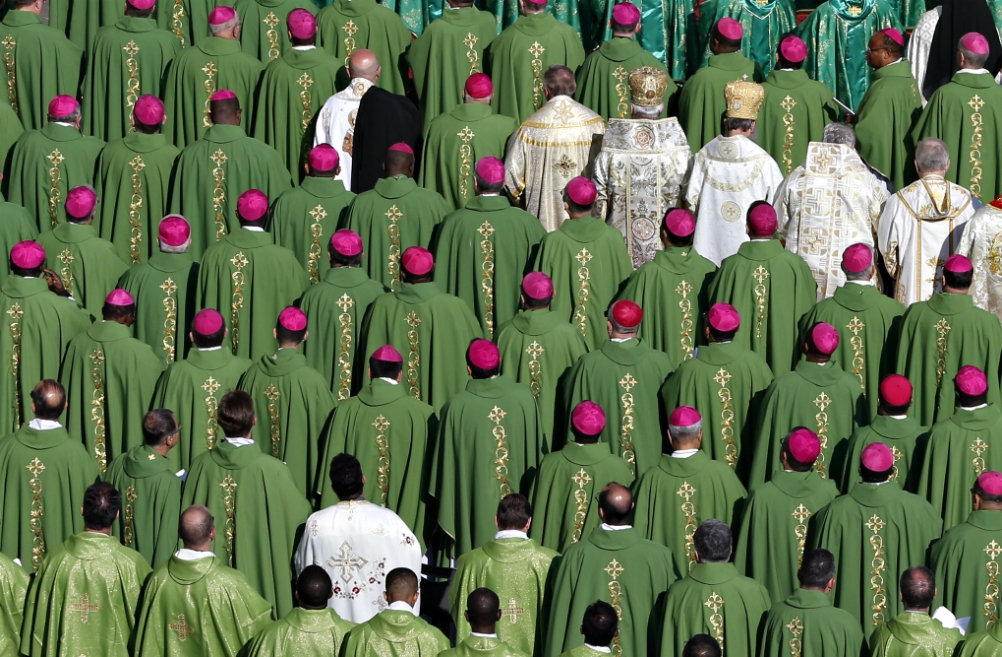 Bishops and priests attend the opening Mass of the Synod of Bishops on young people, the faith and vocational discernment at the Vatican in October 2018. (CNS/Paul Haring) 