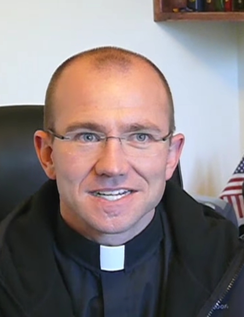 Fr. Jeremy Leatherby is seen in a 2011 YouTube video. (NCR screenshot/YouTube/AllHeartsAfire)