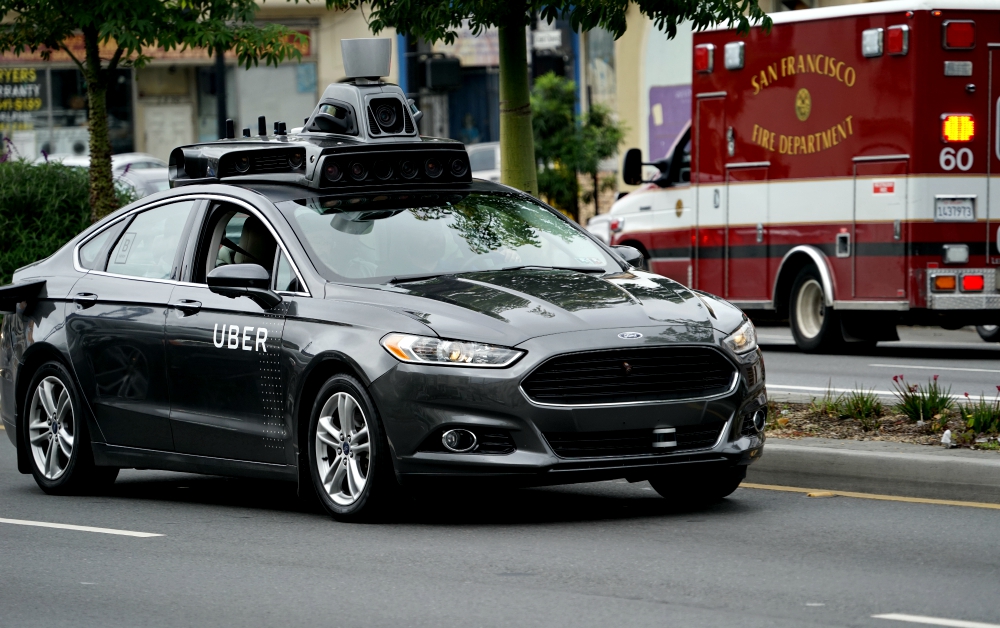 An Uber autonomous vehicle prototype is spotted in San Francisco in November 2016. (Wikimedia Commons/Dllu) An Uber autonomous vehicle prototype is spotted in San Francisco in November 2016. (Wikimedia Commons/Dllu)