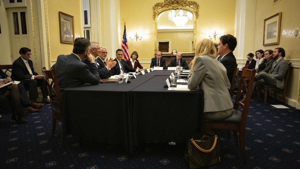 The Senate Climate Solutions Caucus meets in November 2019. (Wikimedia Commons/U.S. Senate/Office of Lisa Murkowski) The Senate Climate Solutions Caucus meets in November 2019. (Wikimedia Commons/U.S. Senate/Office of Lisa Murkowski)