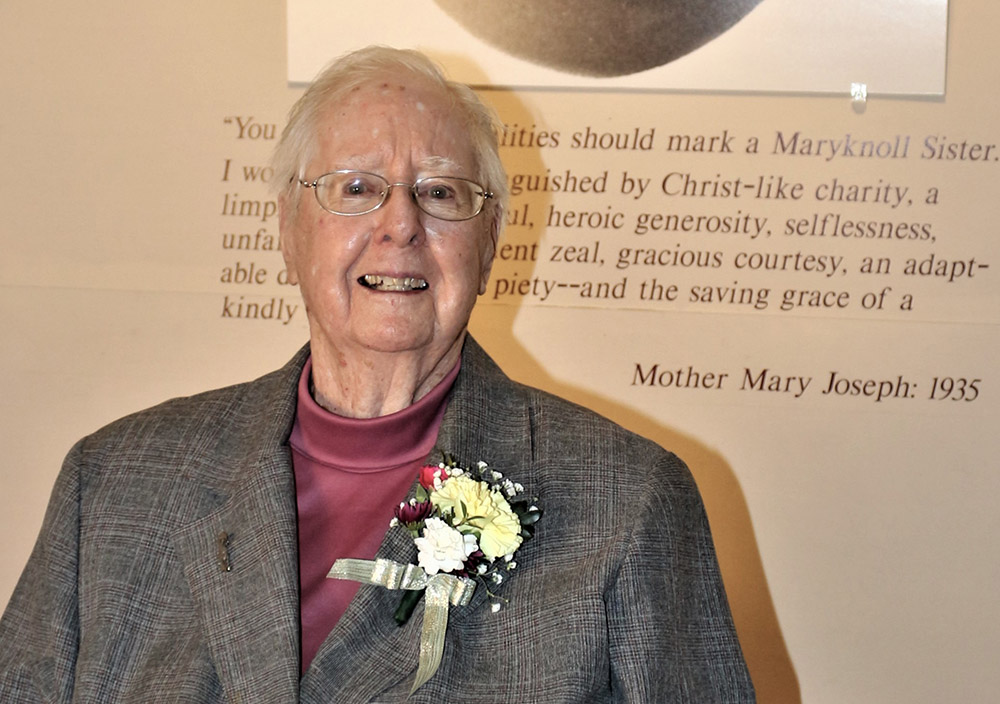 Sr. Joan Delaney during her 70th jubilee as a Maryknoll Sister, in Maryknoll, New York, Feb. 13, 2022 (Courtesy of Maryknoll Sisters)