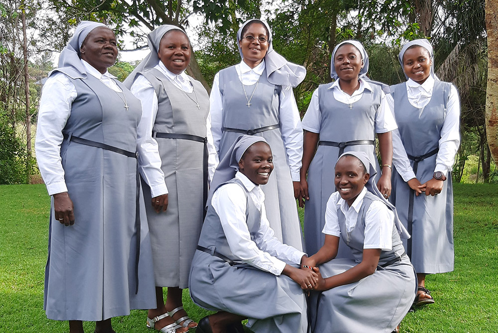 Sr. Leah Kavugho Paluku, second from left, is pictured with her community on an outing. (Courtesy of Leah Kavugho Paluku)