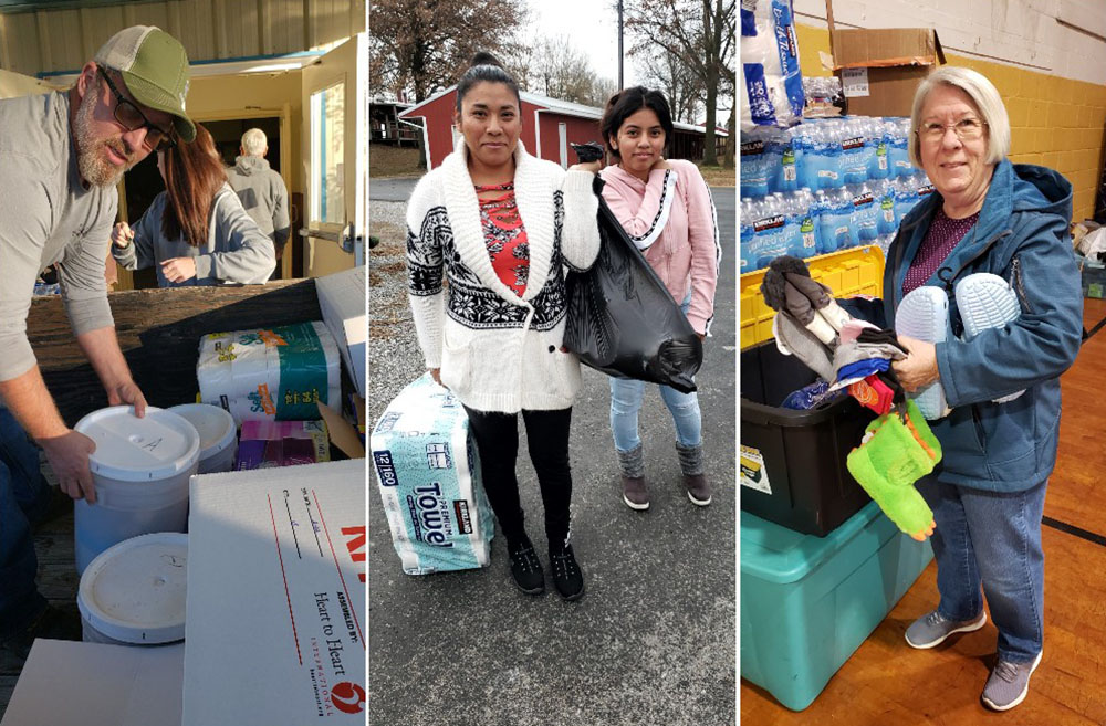 Tornado relief at St. Jerome Parish in Fancy Farm, Kentucky (Photos courtesy of Martha Keller)