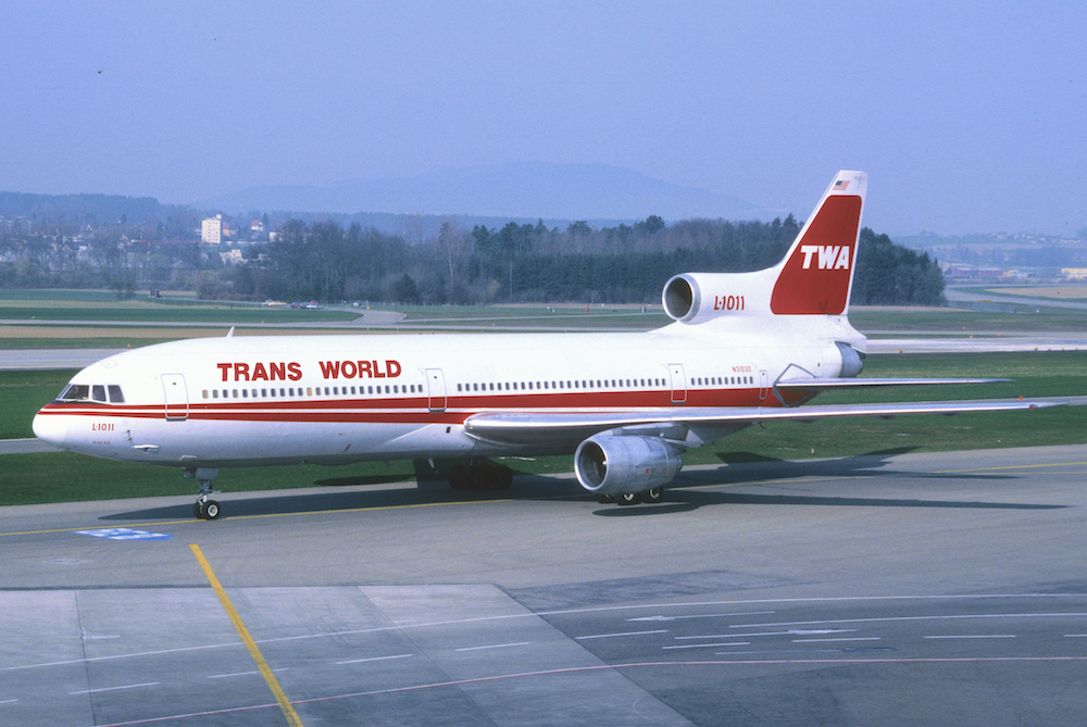 A TWA Lockheed L-1011 TriStar jumbo jet, pictured in May 1989 (Flickr/Aero Icarus) A TWA Lockheed L-1011 TriStar jumbo jet, pictured in May 1989 (Flickr/Aero Icarus)