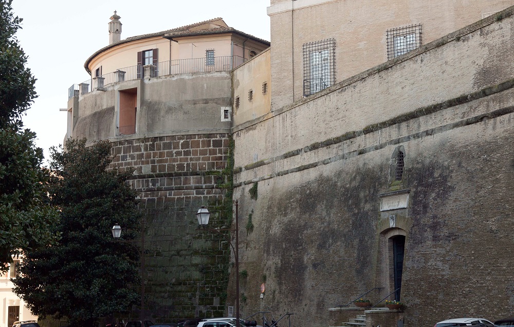 An exterior view of the offices of the Vatican bank IOR in Vatican City