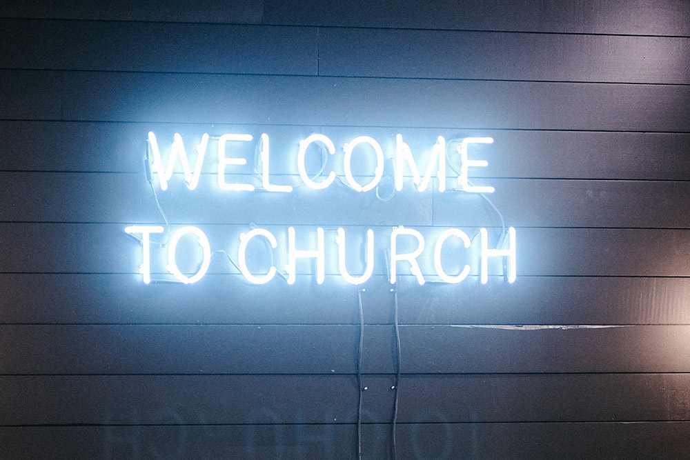 Welcome to church (Unsplash/Chantel K.)