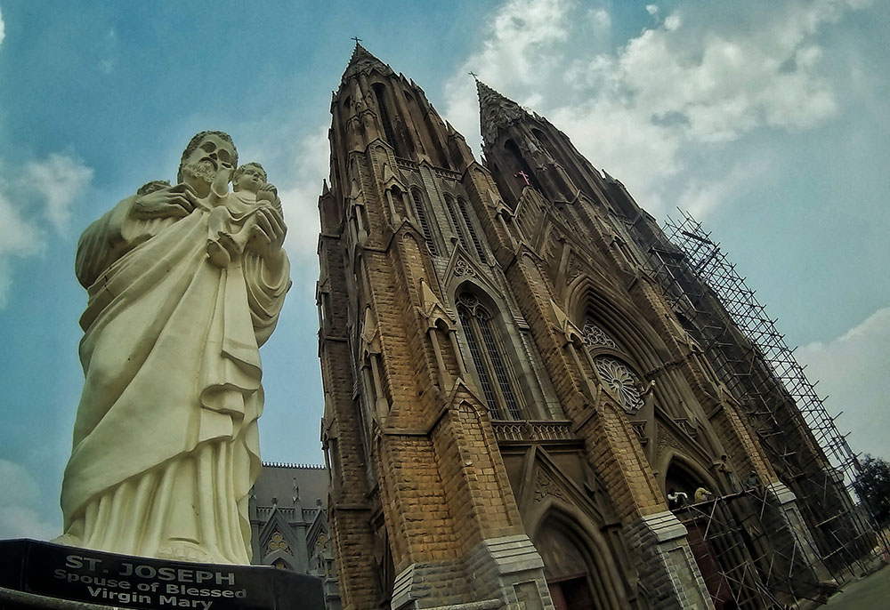 The Cathedral of St. Joseph and St. Philomena in the Diocese of Mysore, India (Dreamstime/Sushanth K)