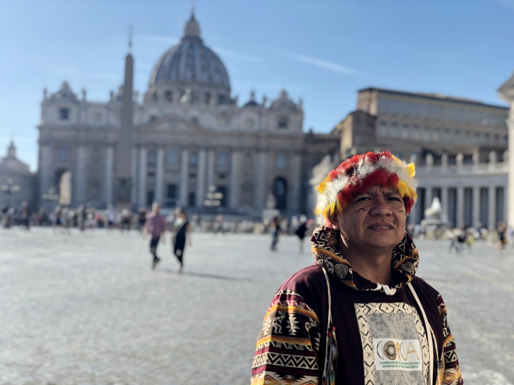 José Gregorio Mirabal, a Curripaco leader from Venezuela and president of the Congress of Indigenous Amazon Organizations (NCR photo/Soli Salgado)