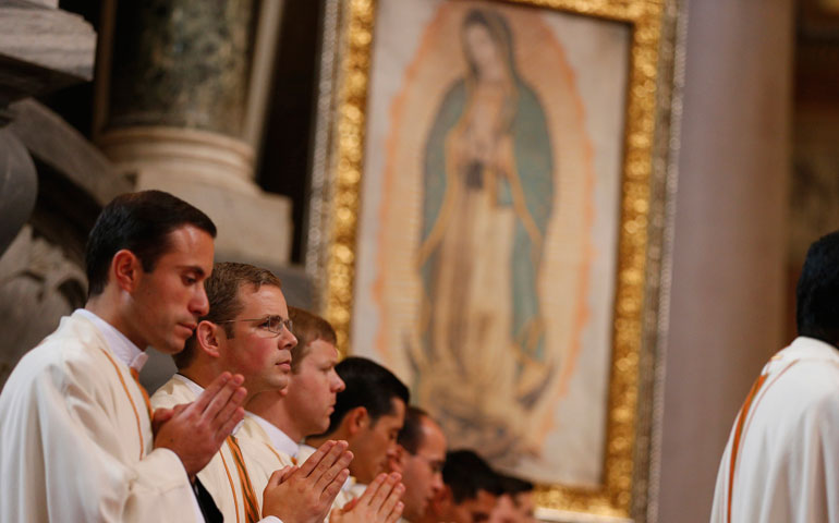 New priests of Legionaries of Christ seen during their ordination at Basilica of St. John Lateran in Rome Dec. 14. (CNS/Paul Haring)