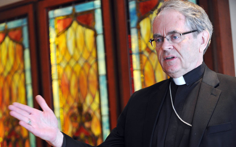 Bishop George Thomas of Helena, Mont. (AP photo/The Independent Record/Eliza Wiley)