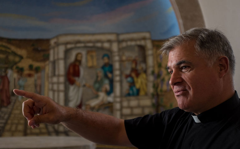 Legionary Fr. Juan María Solana at the Magdala Center in northern Israel (Newscom/Photoshot/Xinhua/Li Rui)