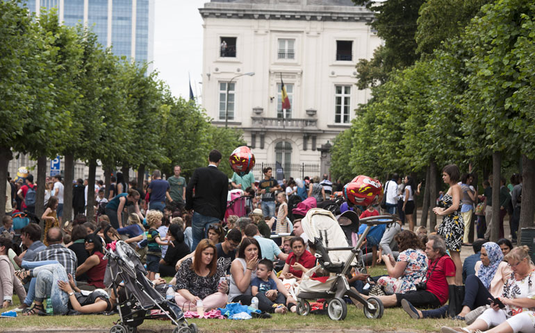 Families celebrate Belgium’s National Day July 21 in Brussels. (Newscom/ZUMA Press/Michel Gouverneur)