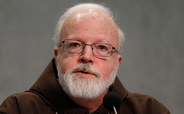 Boston Cardinal Sean P. O'Malley speaks during a press conference at the Vatican Dec. 5. (CNS/Paul Haring)