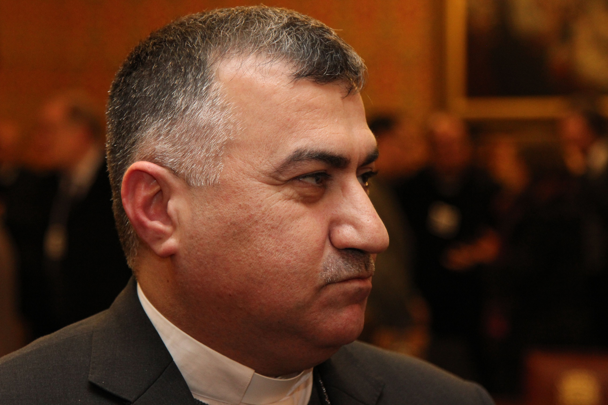 Archbishop Bashar Warda of Irbil, Iraq, as seen Feb. 9 in the House of Lords in London. (CNS/ Simon Caldwell)
