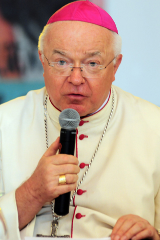 Jozef Wesolowski, pictured in a 2013 photo. (CNS/Danny Polanco, handout via EPA)