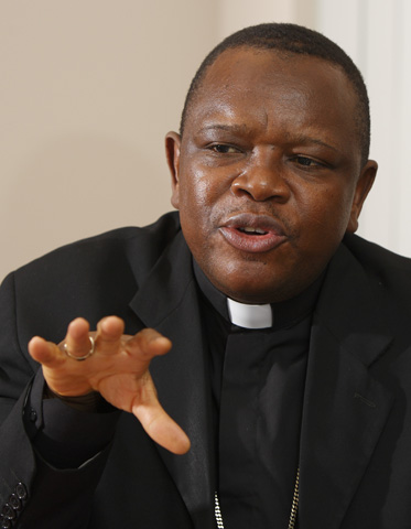 Bishop Fridolin Ambongo Besungu of Bokungu, Congo, in December 2008 (CNS/Paul Haring)