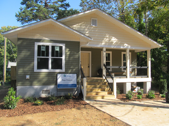 The Pope Francis House in Asheville, N.C. (Courtesy of the Asheville area Habitat for Humanity)