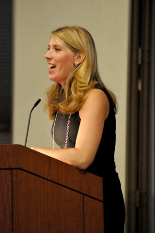 Jennifer Haselberger speaks at FutureChurch's fall event Sept. 19 in Cleveland