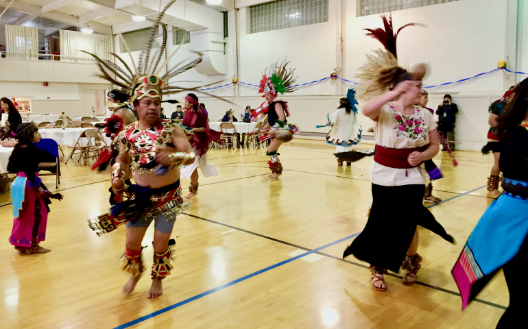 Parishioners celebrate the feast of Our Lady of Guadalupe at St. Charles Borromeo Church in Portland, Ore. (Leif Kehrwald)