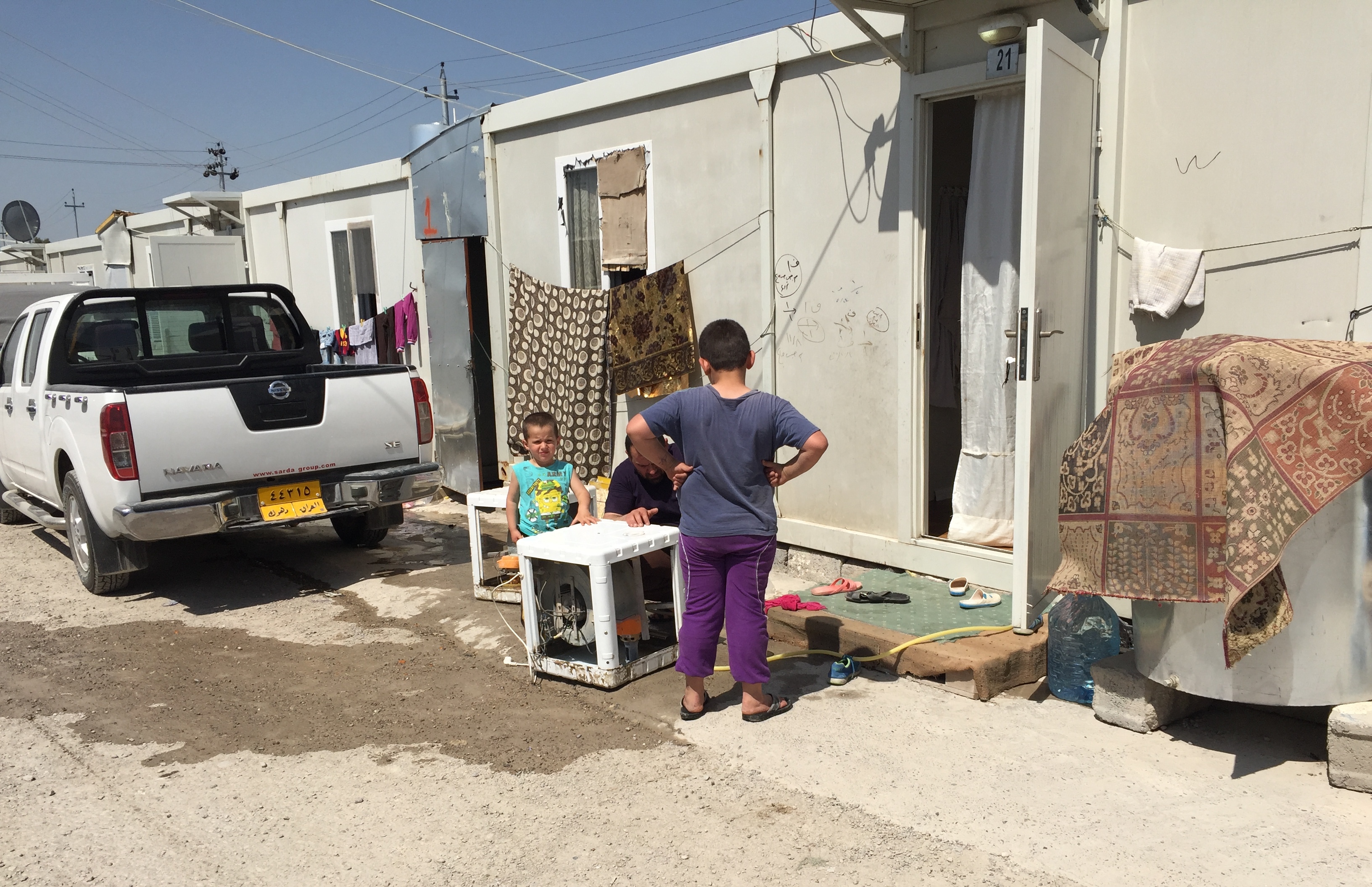 Shelters for internally displaced people in a camp in Iraqi Kurdistan (Tom Gallagher)