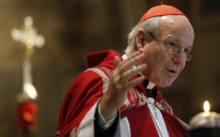 Austrian Cardinal Christoph Schonborn of Vienna celebrates Mass at the Basilica of St. Bartholomew on Tiber Island in Rome March 4. (CNS photo/Stefano Rellandini, Reuters) 