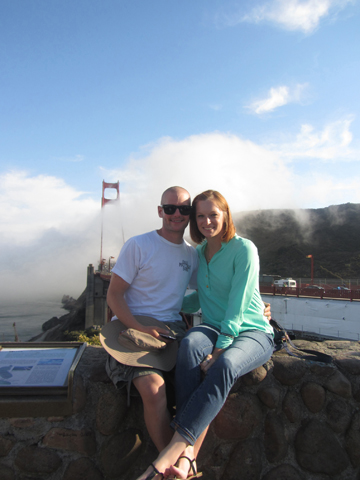 Macklin Swinney of Indianapolis and his girlfriend, Callie Bontrager, during a trip to San Francisco last summer (CNS/The Criterion)