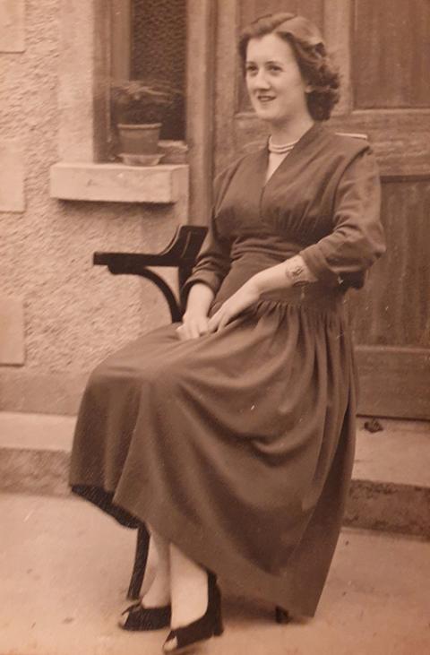 Eighteen-year-old Imelda Wickham on Sept. 24, 1957, the day she entered the Presentation Convent, in Wexford, Ireland (Courtesy of the Wickham family)