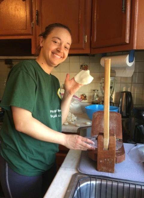 Sr. Tracey Horan makes sopas, a traditional dish from Central and Southern Mexico (Provided photo)