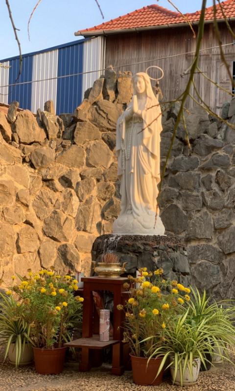 The Marian Shrine at the Catholic church of Stung Treng, Cambodia (Akarath Soukhaphon)