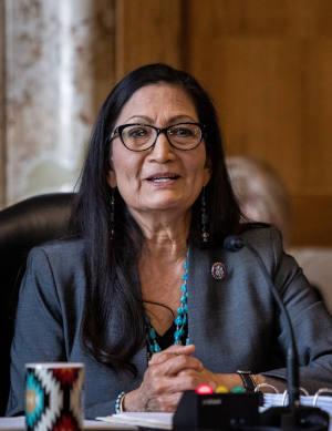 U.S. Interior Secretary Deb Haaland. (CNS photo/Graeme Jennings, Pool via Reuters)