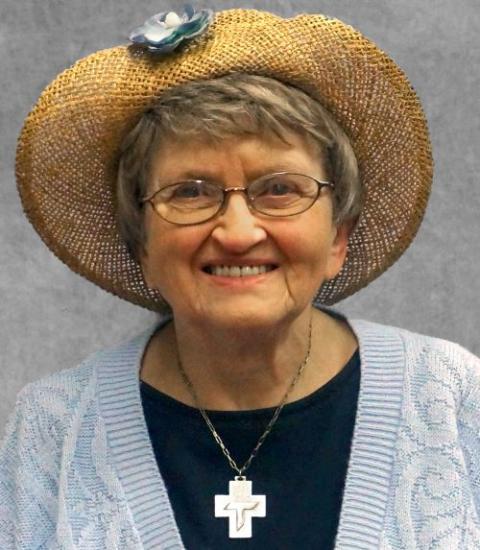 Sister Thoma, wearing hat