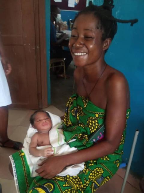 New mother Mary Ayelkima said she otherwise would have broken down after delivery if not for the intervention of the Integrated Mother and Babies Course. (Courtesy of SCORE ECD Project)