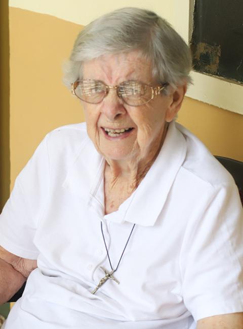 La Hna. Teresa McKeon, de la congregación de San José de Cluny, narró cómo ella y las demás hermanas habían ayudado a los supervivientes y a los responsables de la guerra civil de Sierra Leona a reconciliarse y a superar el trauma. (Foto: GSR/Doreen Ajiambo)