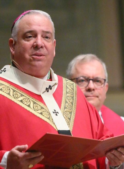 Archbishop Perez, Philadelphia Eid shooting Archbishop Perez, vested.