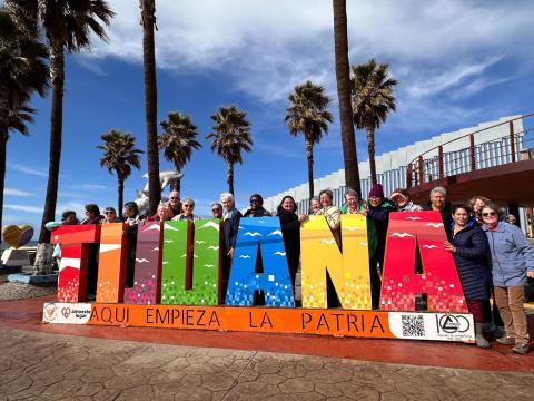 Más de 20 religiosas católicas de cinco congregaciones diferentes, así como un fraile franciscano y un sacerdote de la diócesis de Seattle, participaron en la peregrinación fronteriza del 5 al 9 de febrero de 2024. (Foto: cortesía Clara Malo)