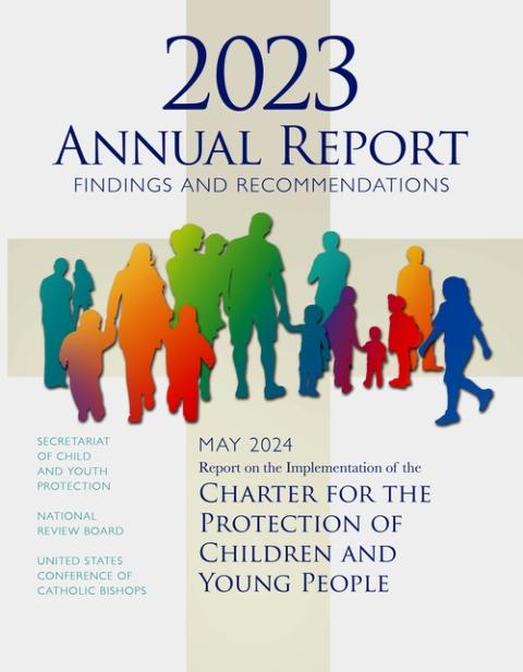 2023 USCCB child and youth protection report Cover of report.