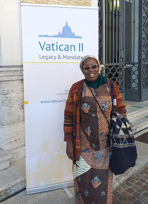 Sister of St. Andrew Josée Ngalula attends a Vatican II Legacy & Mandate symposium in Rome in October 2022. (Josée Ngalula)