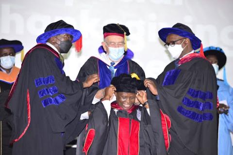 In February 2022, Sr. Agnes Lucy Lando became the first female full professor of Daystar University. (Courtesy of Agnes Lucy Lando)