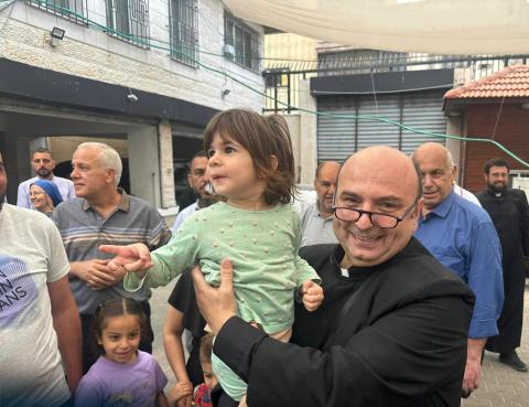 Fr.Fr. Gabriel Romanelli, parish priest of Holy Family Church in Gaza City