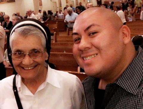 Sr. Carla Riach and Manuel Martinez 