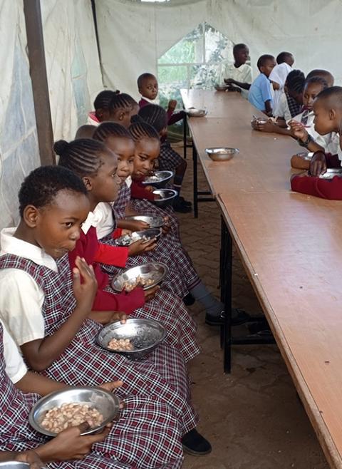  Savelberg Primary School students having lunch (Courtesy of Sr. Josephine Munyiva)
