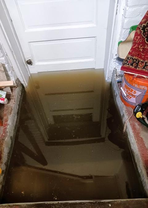 Flooding in a Cicero home residence in 2023 (Courtesy of Delia Barajas)