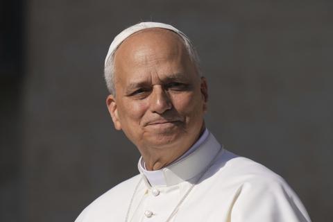 Pope Leo XIV arrives in St. Peter's Square to hold his weekly general audience, at the Vatican, Wednesday, June 25, 2025. (AP Photo/Andrew Medichini, File)