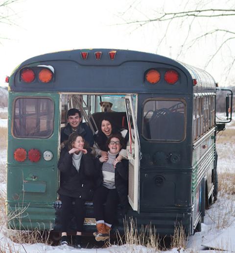 Some of the volunteers from Jesuit Volunteer Corps Northwest live together in St. Xavier, Montana, and serve at St. Labre Indian School. (Courtesy of Catholic Volunteer Network)