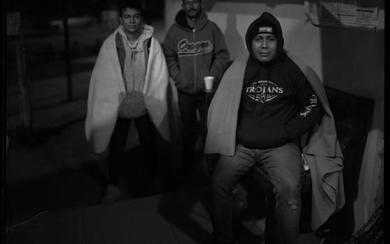 From left, Brian, Alejandro, and Humberto were among the men expelled in the middle of the night in late October at the U.S.-Douglas, Texas, border crossing. (Lisa Elmaleh)