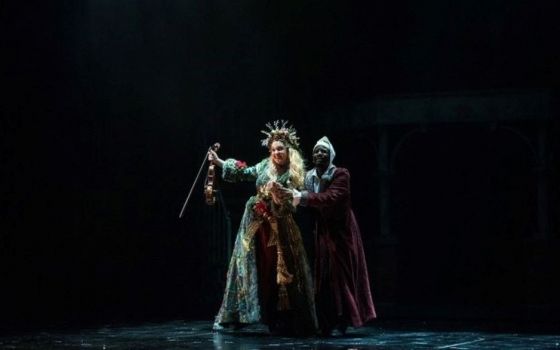 Jennifer Vosters portrays the Ghost of Christmas Present in "A Christmas Carol," presented by Children's Theater of Madison, Wisconsin. (Courtesy of Ross Zentner)