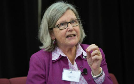 Social Service Sr. Simone Campbell, executive director of the Catholic social justice lobbying group Network (CNS/Nancy Wiechec)