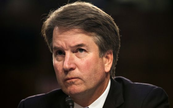 U.S. Supreme Court nominee Judge Brett Kavanaugh testifies during the third day of his confirmation hearing before the Senate Judiciary Committee on Capitol Hill in Washington Sept. 6. (CNS/Reuters/Alex Wroblewski)