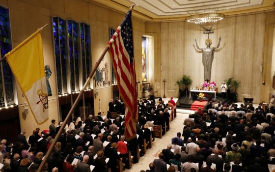 A prayer service was held Sept. 16, 2019, at Holy Family Church in New York City, hosted by the Vatican's Permanent Observer Mission to the U.N. on the eve of the opening of the 74th session of the U.N. General Assembly. (CNS/Gregory A. Shemitz)